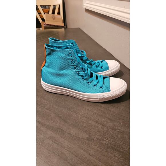 Converse Chuck Taylor All Star Hi Men’s 7 womens 9 Turquoise Brown White 146653F